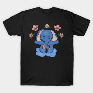 Elephant Yoga, Meditation Floral Zen T-Shirt